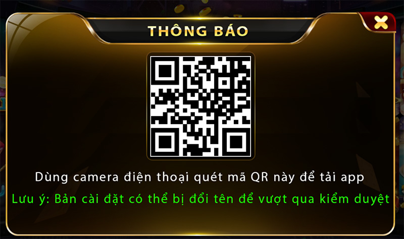 QR Code quét mã tải HitClub